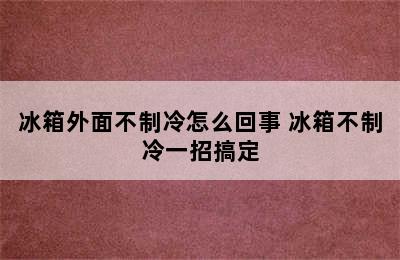 冰箱外面不制冷怎么回事 冰箱不制冷一招搞定